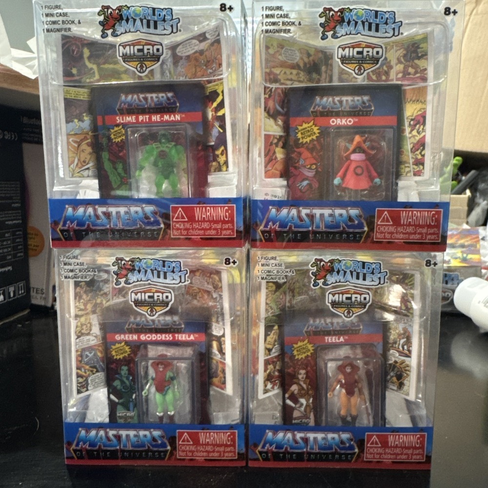 World's Smallest Micro Figures Comics Masters Of The Universe Orko Tesla He-Man
